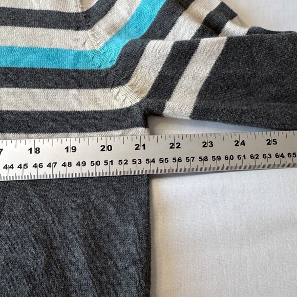 FOX Men's Long Sleeve Lightweight Striped Sweater Blue/Gray Size Large Outdoor - Picture 9 of 13